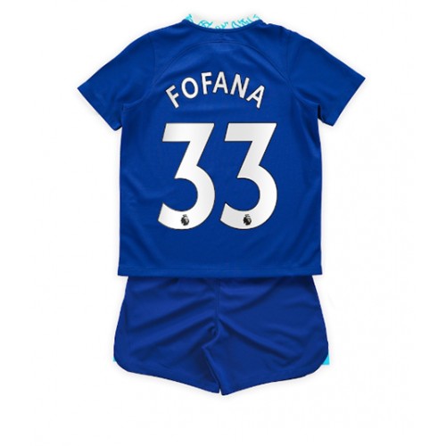 Dres Chelsea Wesley Fofana #33 Domaci za djecu 2022-23 Kratak Rukav (+ kratke hlače)